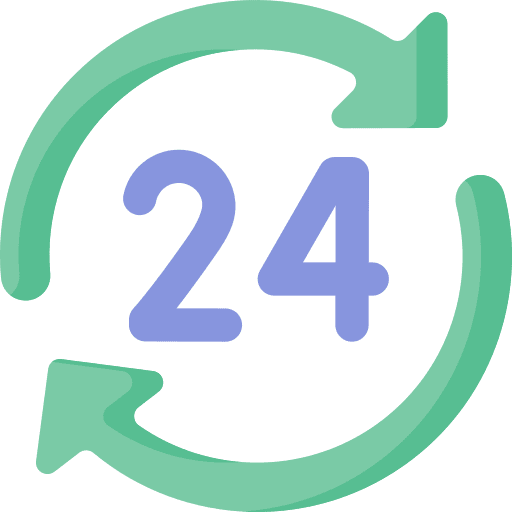 Open 24 hours commerce service day icon Open 24 hours commerce service day icon