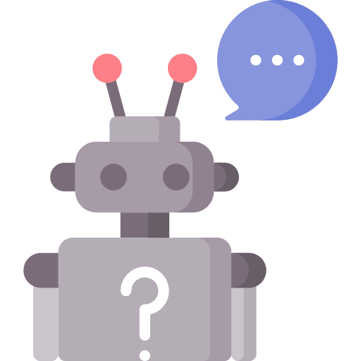 Robot speech bubble robot commerce and shopping icon Robot speech bubble robot commerce and shopping icon