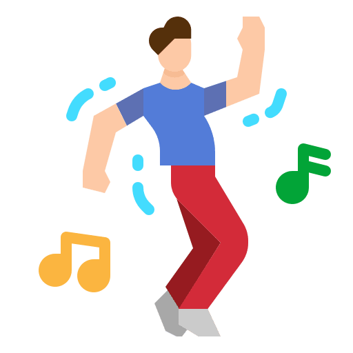 Dance dance party birthday and party icon
