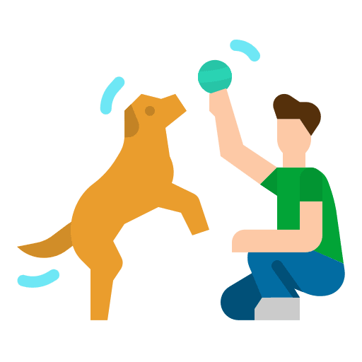 Dog dog playing trainer icon
