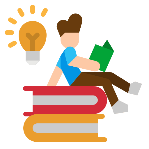 Reading student study read icon