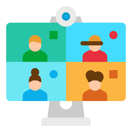 Videoconference meeting online videoconference icon Videoconference meeting online videoconference icon