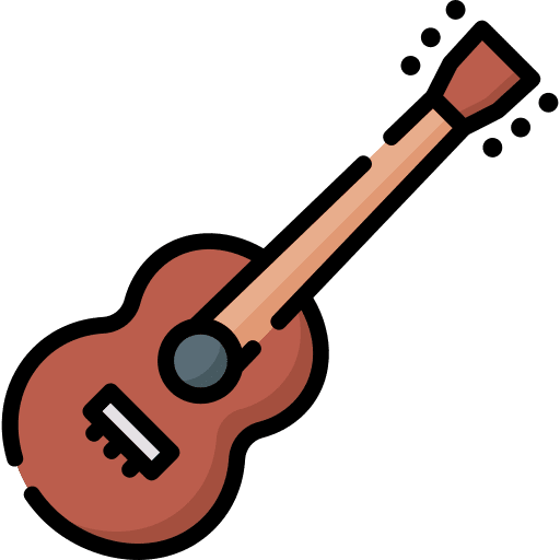 Acoustic guitar music and multimedia acoustic guitar music icon