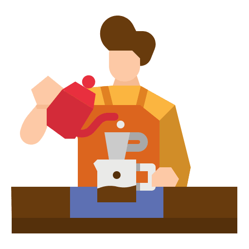 Barista professions and jobs people server icon Barista professions and jobs people server icon