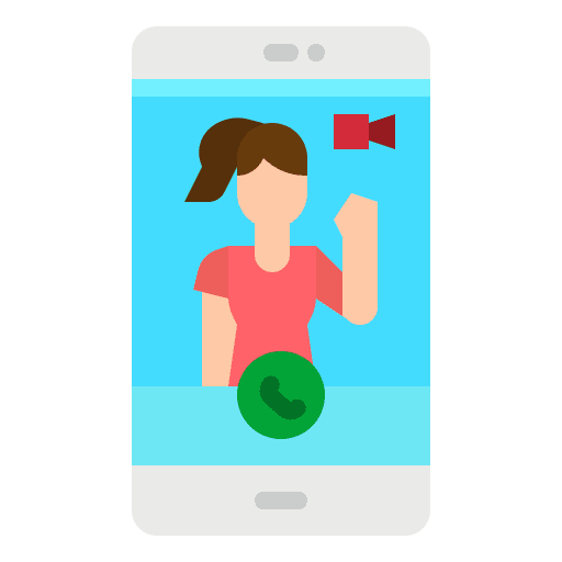 Video call communications selfie front camera icon Video call communications selfie front camera icon