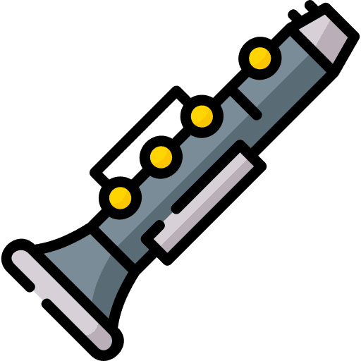 Clarinet music and multimedia orchestra music instrument icon Clarinet music and multimedia orchestra music instrument icon