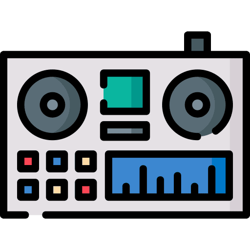 Dj mixer mix music player electronics icon Dj mixer mix music player electronics icon