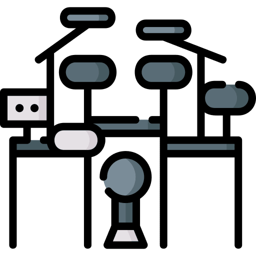 Electric drum music and multimedia electric drum drum set icon Electric drum music and multimedia electric drum drum set icon