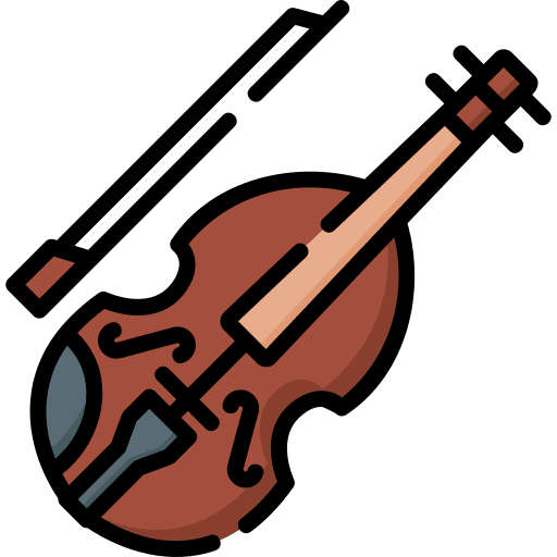 Violin music and multimedia orchestra string instrument icon Violin music and multimedia orchestra string instrument icon