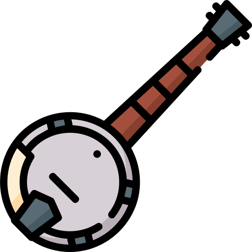 Banjo music string orchestra icon Banjo music string orchestra icon