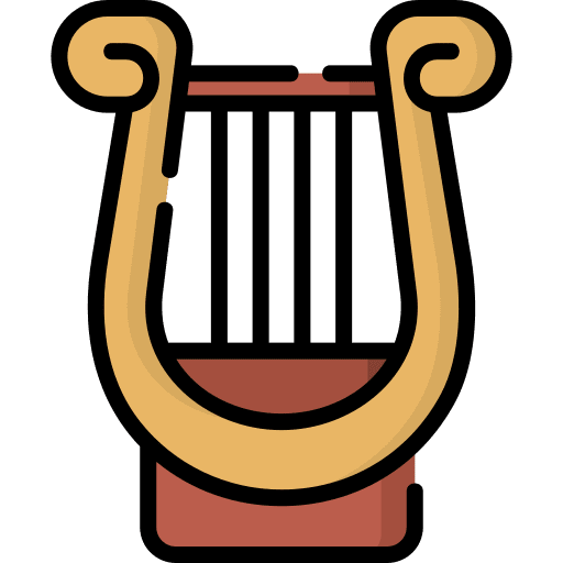 Lyre orchestra string musical instrument icon Lyre orchestra string musical instrument icon