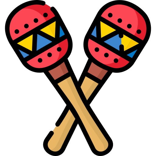 Maracas cultures music and multimedia shaker icon Maracas cultures music and multimedia shaker icon