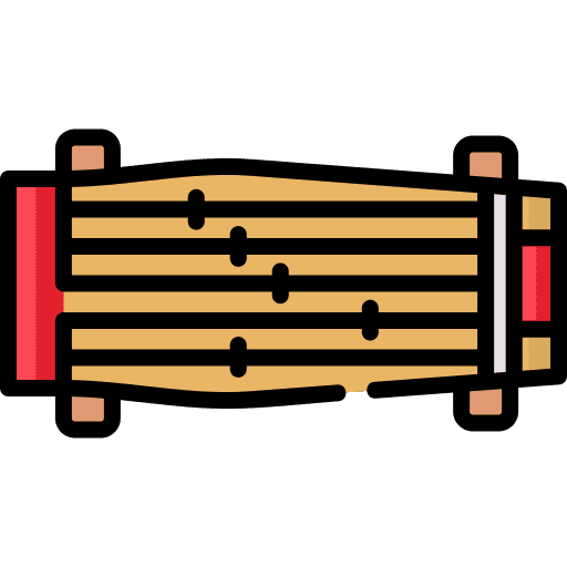 Koto string instrument japanese music and multimedia icon Koto string instrument japanese music and multimedia icon