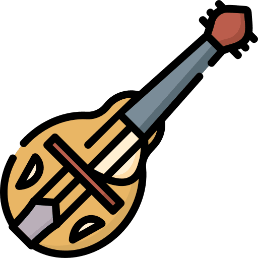 Mandolin musical instrument string instrument music and multimedia icon Mandolin musical instrument string instrument music and multimedia icon