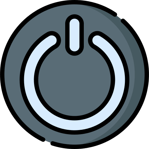 Power button power on ui multimedia option icon