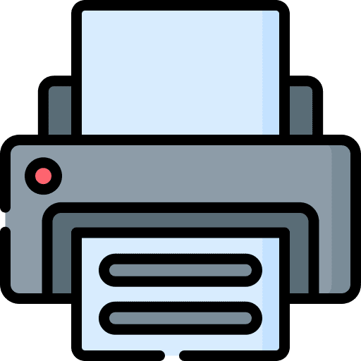 Printer paper electronics ink icon
