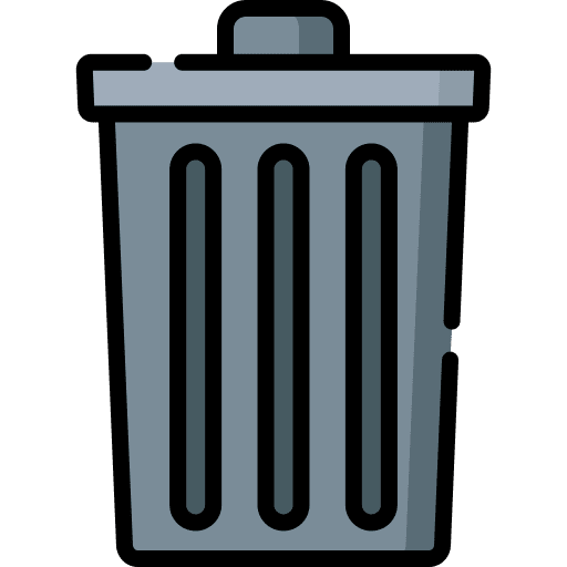 Recycle bin trash can waste icon