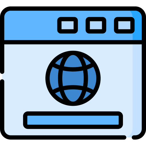Browser web interface computing icon