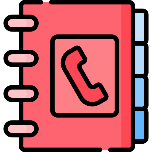 Contact vintage communications contact book icon