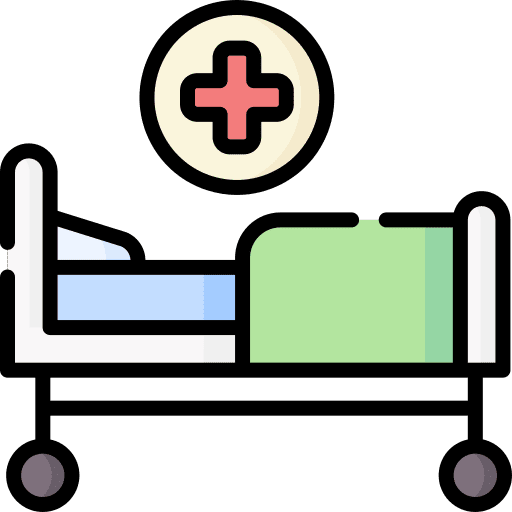 Hospital bed hospital bed clinic medical stretcher icon