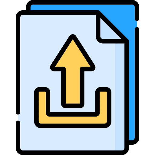 Upload file upload web page ui icon