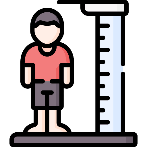 Height dimensions height scale icon