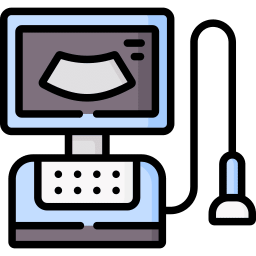 Sonography healthcare and medical sonography hospital icon