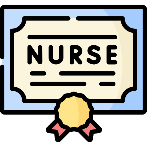 Certification certification nurse education icon Certification certification nurse education icon
