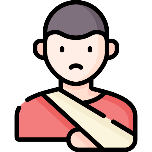 Patient healthcare and medical patient broken arm icon Patient healthcare and medical patient broken arm icon