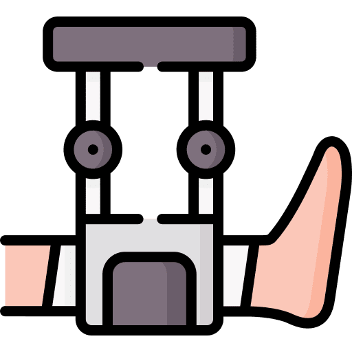 Broken leg injured broken leg healthcare and medical icon Broken leg injured broken leg healthcare and medical icon