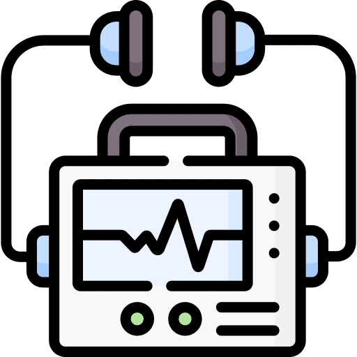 Defibrillator first aid security hospital icon Defibrillator first aid security hospital icon