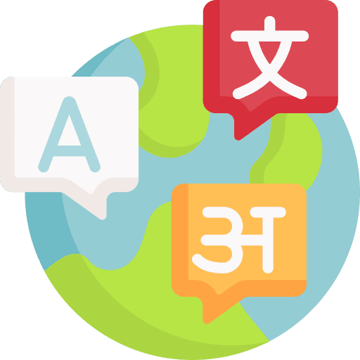 Languages linguistics network world icon