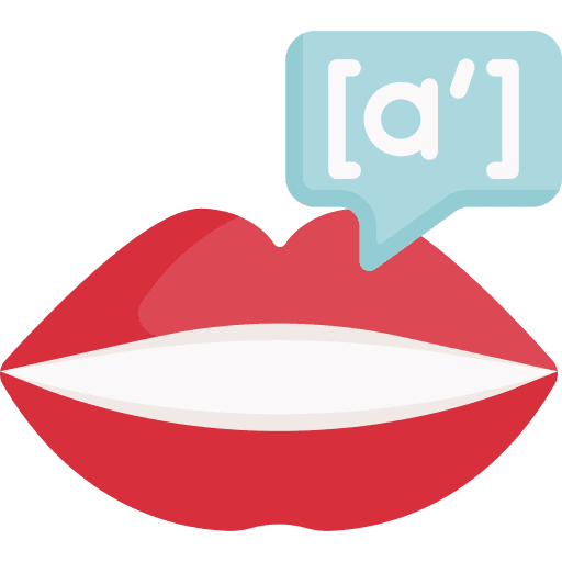 Pronunciation mouth person sound icon