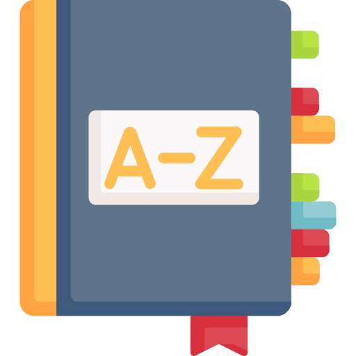 Dictionary learning bookmark dictionary icon