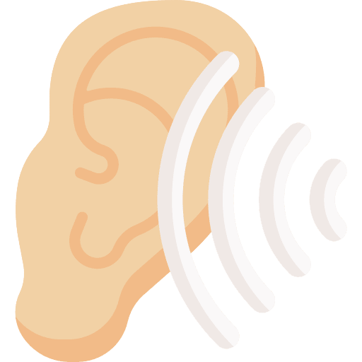 Listening linguistics earlobe communications icon Listening linguistics earlobe communications icon