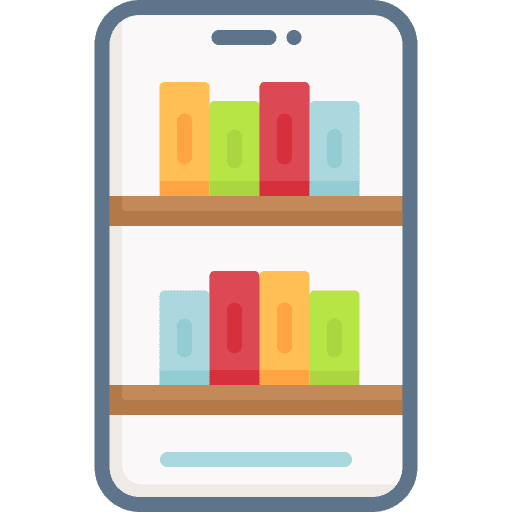 Online library education online library mobile icon Online library education online library mobile icon