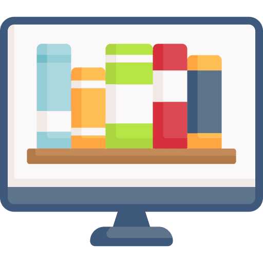 Online library online learning computer reading icon