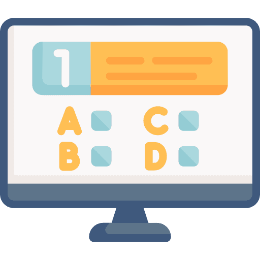 Online test education exam computer icon Online test education exam computer icon