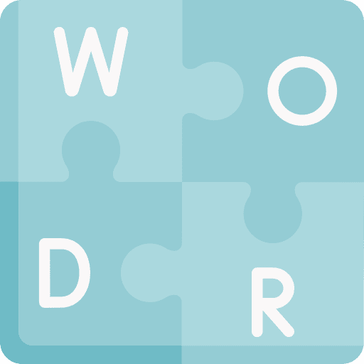 Puzzle word edutainment hobbies and free time icon