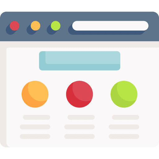 Website learning website layout icon Website learning website layout icon