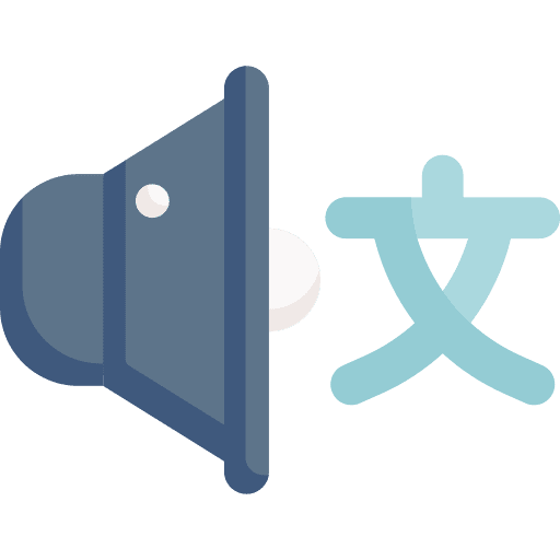 Language audio voice recording sound icon Language audio voice recording sound icon