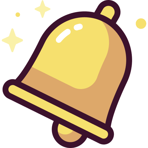 Bell new year ornament bell icon