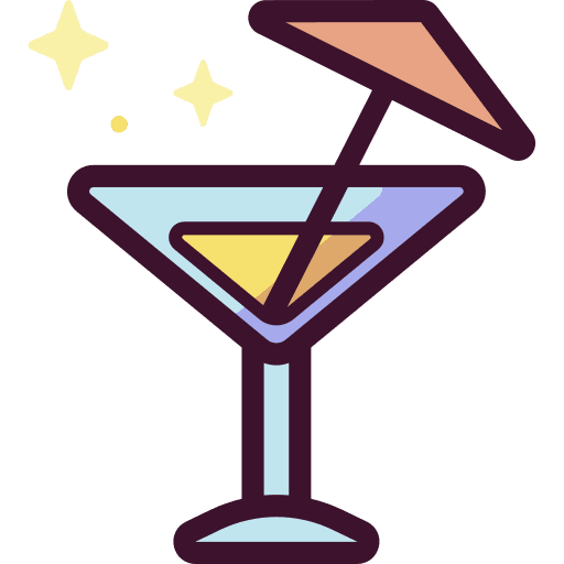 Cocktail food straw drink icon