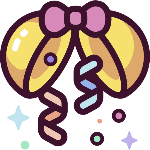 Confetti decoration confetti ball birthday and party icon