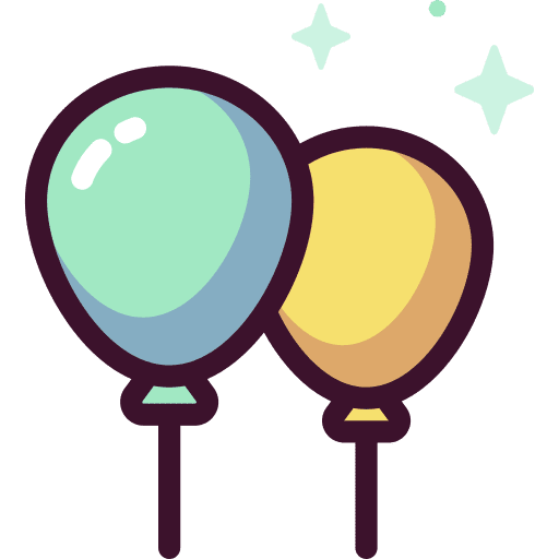 Balloons celebrate birthday birthday and party icon Balloons celebrate birthday birthday and party icon