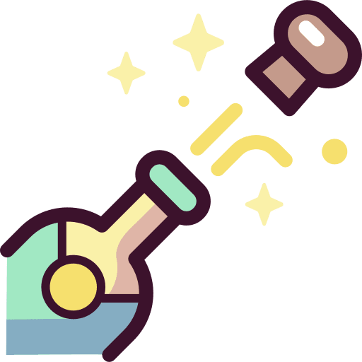 Champagne beverage pop celebration icon Champagne beverage pop celebration icon