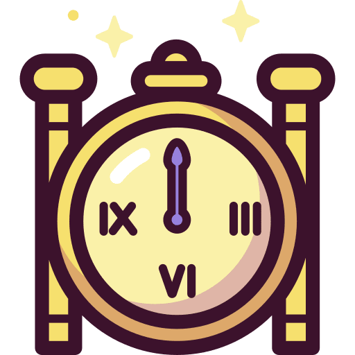 Clock happy new year celebration holidays icon Clock happy new year celebration holidays icon