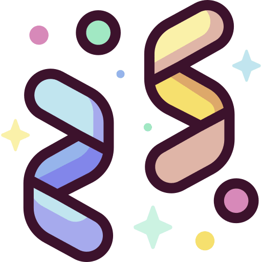 Confetti party birthday fun icon Confetti party birthday fun icon