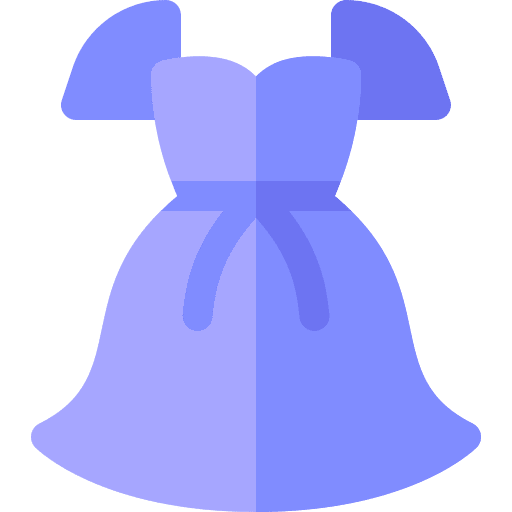 Dress femenine clothing elegant icon Dress femenine clothing elegant icon