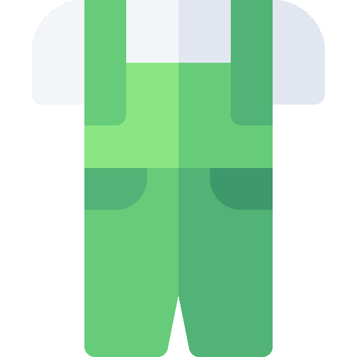 Dungarees clothes stroked outline fashion icon Dungarees clothes stroked outline fashion icon